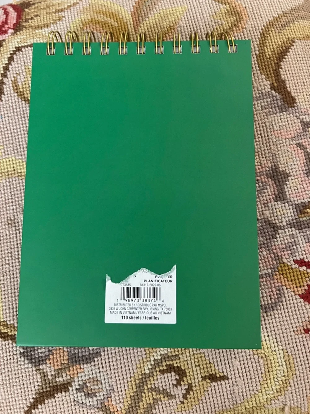 Daily Planner - Green and Light Blue Spiral Notebook